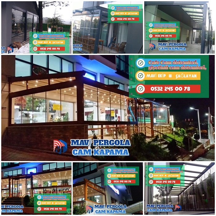Cafe Cam sistemleri, giyotinli cam sistemleri, Cam ile kapama. MAVİ CAM 0532 245 00 78  Cam ile Kapatma, Cam Kapatma Uygulayıcısı, Mavi Cam, 0532 245 00 78  Kış bahçesi, Kısaca; Cam vb. örtü ile çevrelenmiş içinde oturulabilir bahçe. Çevresi camlarla çevrili küçük cam evler görünümündeki kış bahçeleri, evlerde dört mevsim sıcak ve aydınlık bir bahçe keyfi yaşatır.